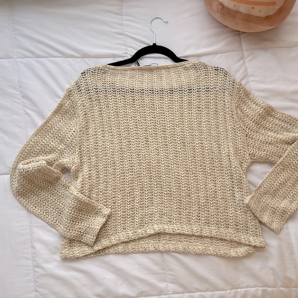 NWOT Zara Crochet Sweater Pullover M - Picture 2 of 5